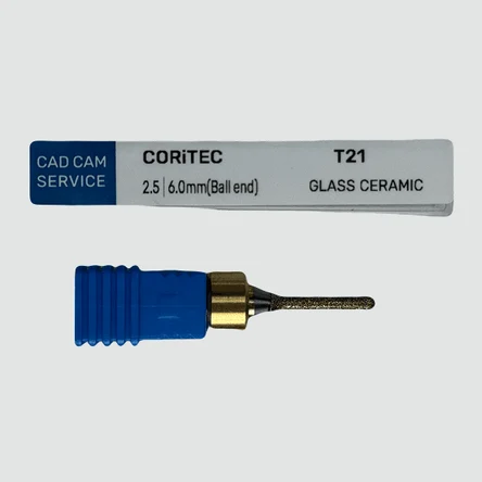 Фреза T21 для CORiTEC - 2.5 мм, 6.0 мм цанга (Ball end) Glass Ceramic - CAD/CAM-СЕРВИС
