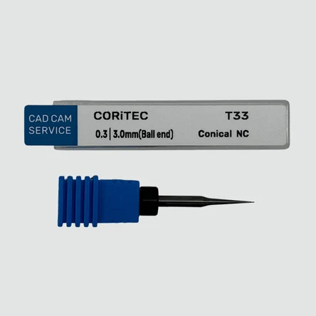 Фреза T33 для CORiTEC - 0.3 мм, 3.0 мм цанга (Ball end) Zr NC - CAD/CAM-СЕРВИС