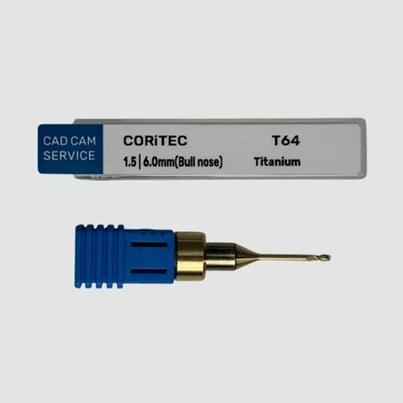 Фреза T64 для CORiTEC - 1.5 мм, 6.0 мм цанга (Bull nose) Ti/CoCr - CAD/CAM-СЕРВИС