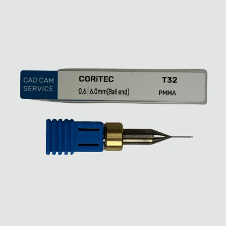 Фреза T32 для CORiTEC - 0.6 мм, 6.0 мм цанга (Ball end) Zr DC - CAD/CAM-СЕРВИС
