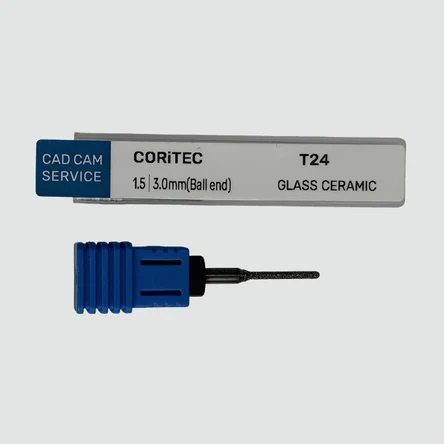 Фреза T24 для CORiTEC - 1.5 мм, 3.0 мм цанга (Ball end) Glass Ceramic - CAD/CAM-СЕРВИС