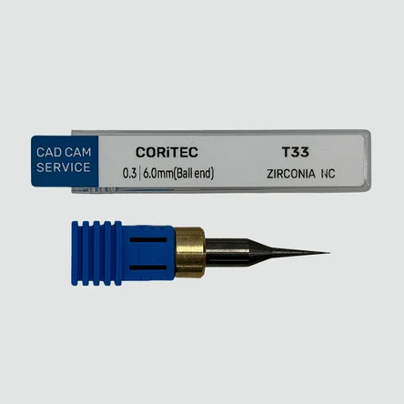 Фреза T33 для CORiTEC - 0.3 мм, 6.0 мм цанга (Ball end) Zr NC - CAD/CAM-СЕРВИС