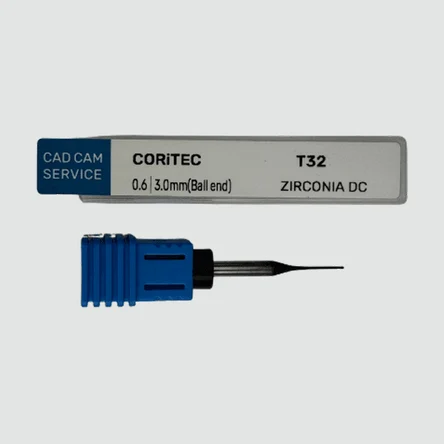Фреза T32 для CORiTEC - 0.6 мм, 3.0 мм цанга (Ball end) Zr DC - CAD/CAM-СЕРВИС