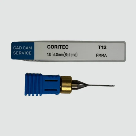 Фреза Т12 для CORiTEC  - 1.0 мм, 6.0 мм цанга (Ball end) PMMA - CAD/CAM-СЕРВИС